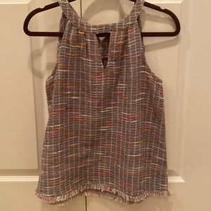 THML tuxtured top w/ raw edge  detail size S (new without tags)